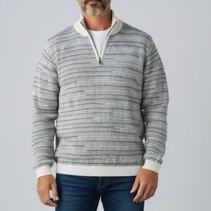 All Alpaca 100% Alpaca Sweater Quarter Zip Pullover Peru Size L
